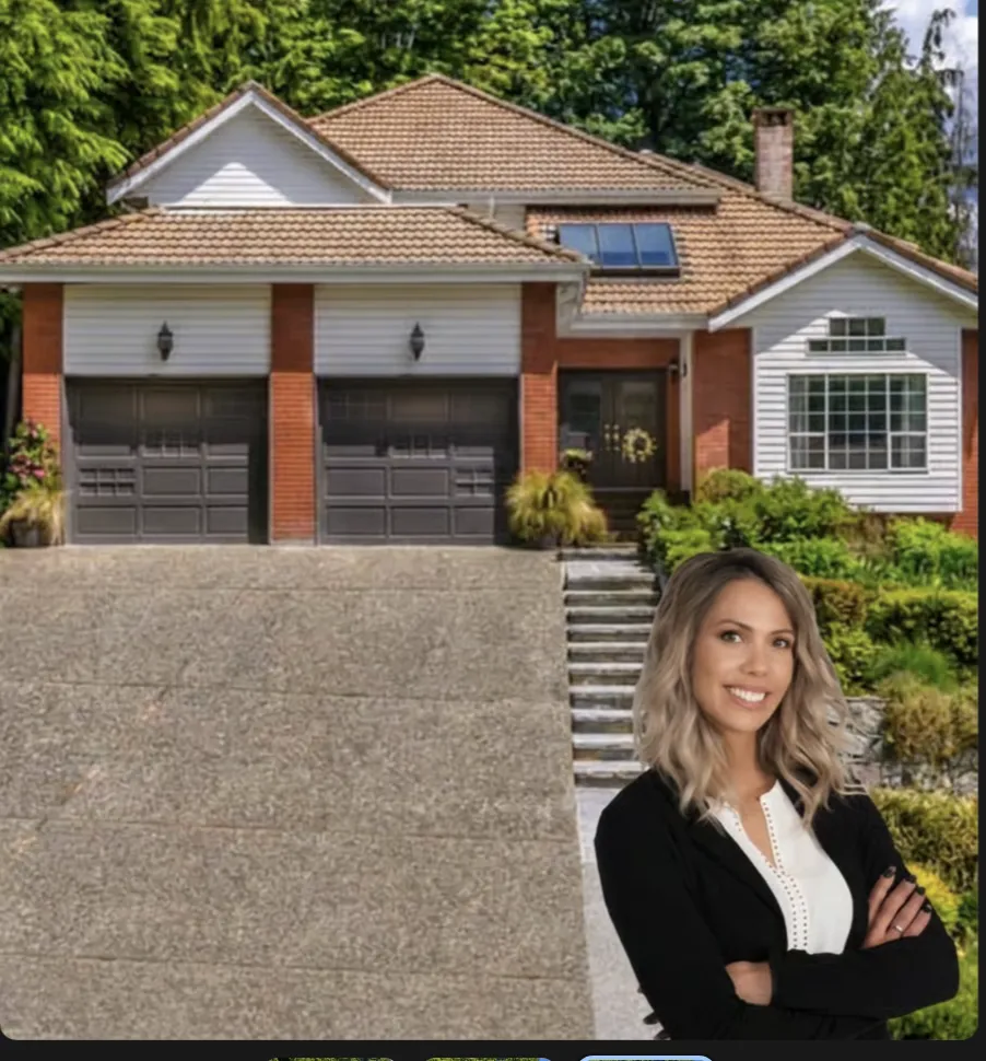 Raphaelle Beaudoin — Abbotsford listing agent in front of a beautiful home